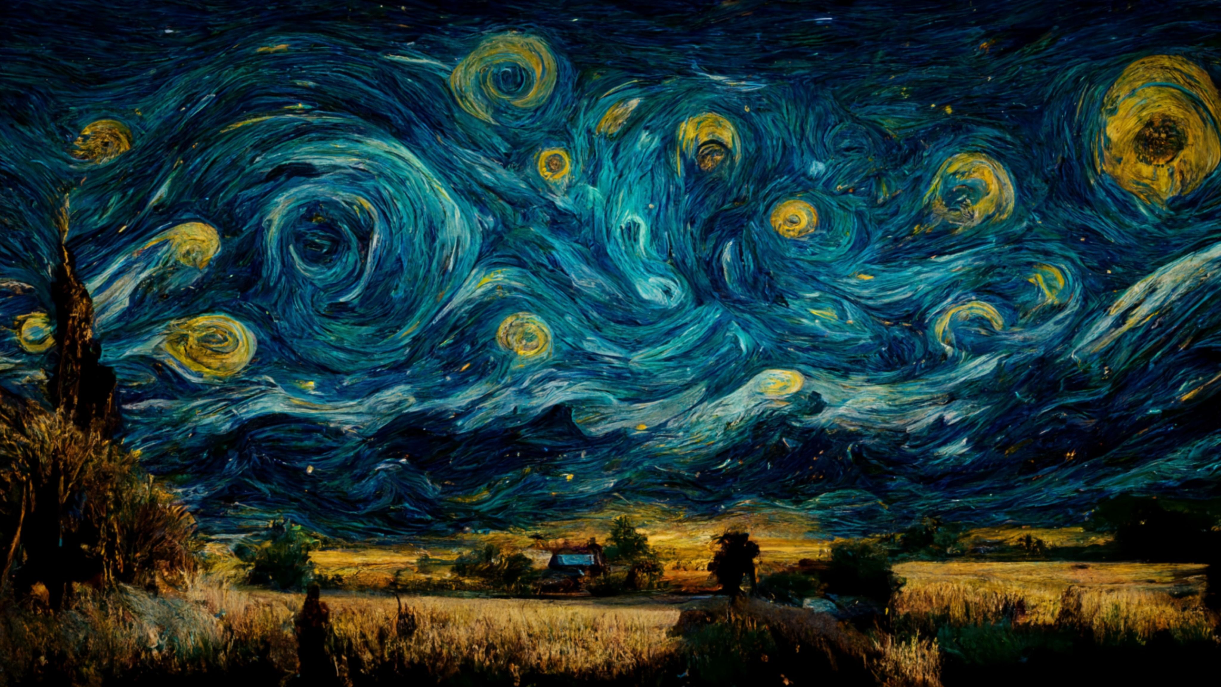 Starry night background